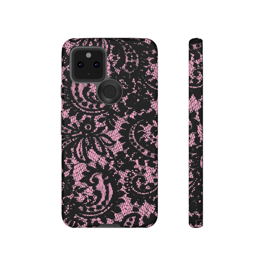 Pink Lace Pattern Tough Phone Case