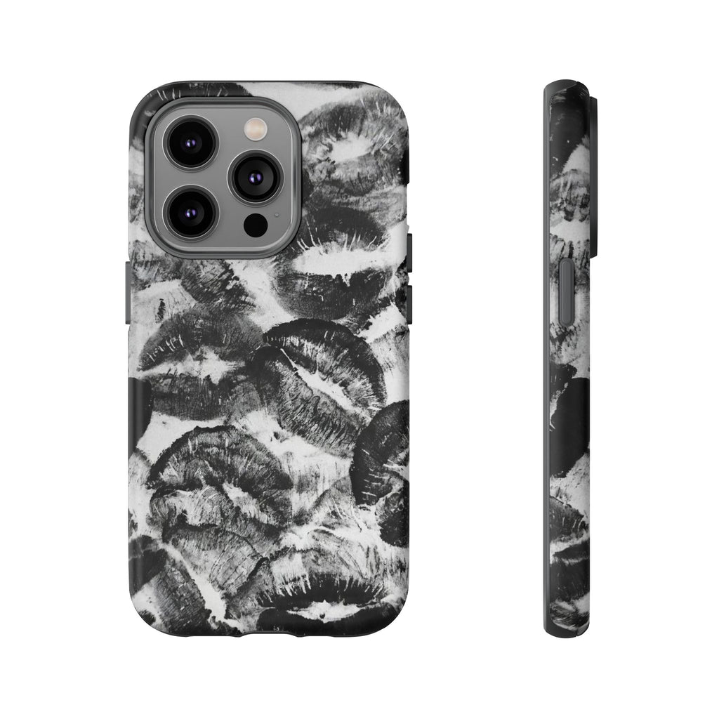 Black and Kiss Design Phone Case