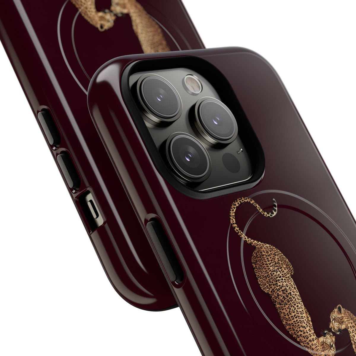 Burgundy Leopard Duo MagSafe Case