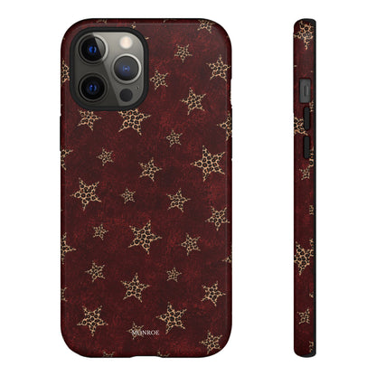 Burgundy Leopard Star Tough Case