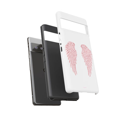White & Pink Wings Tough Case