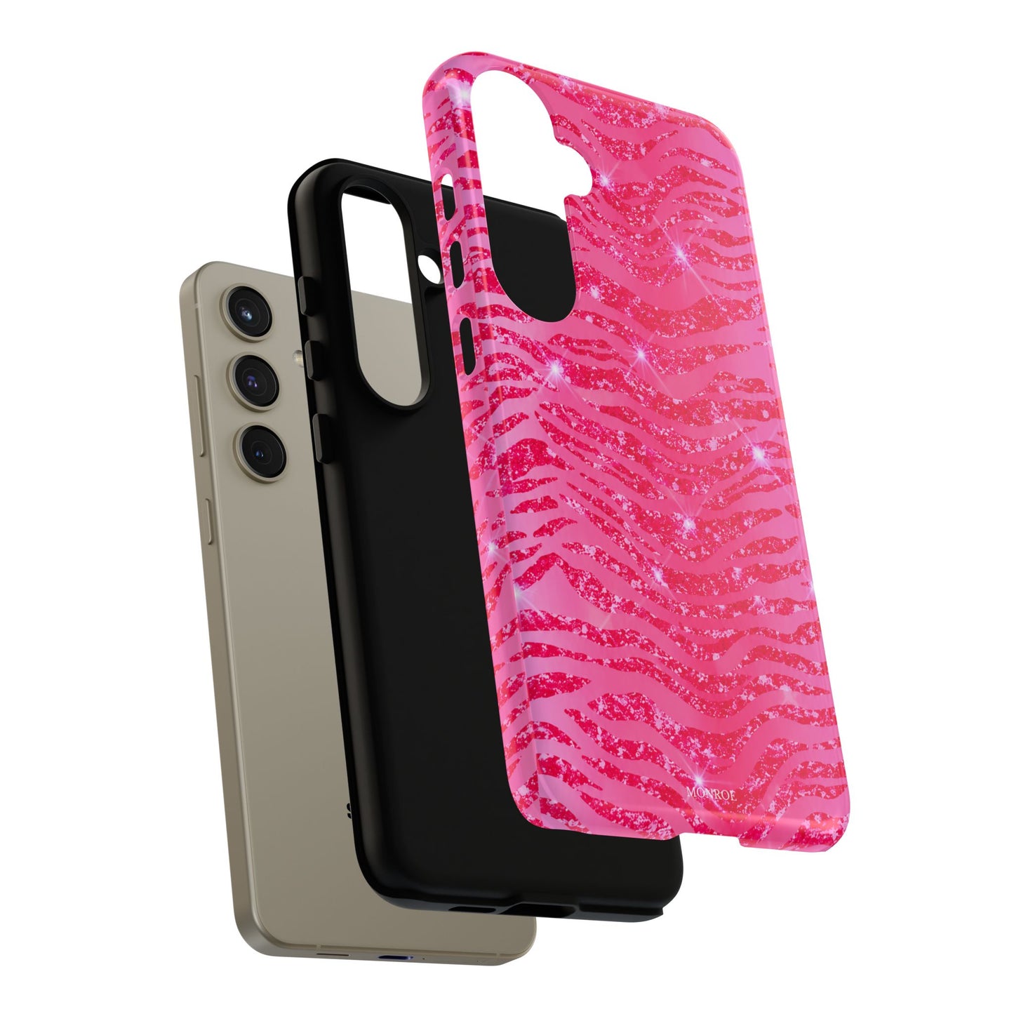 Pink Glitter Zebra Tough Case