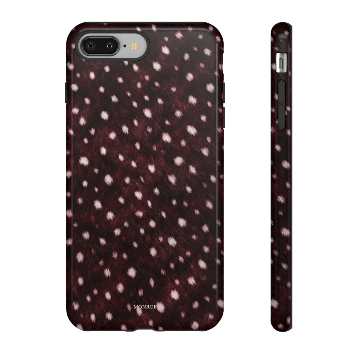 Burgundy Spotted Fur Tough Case