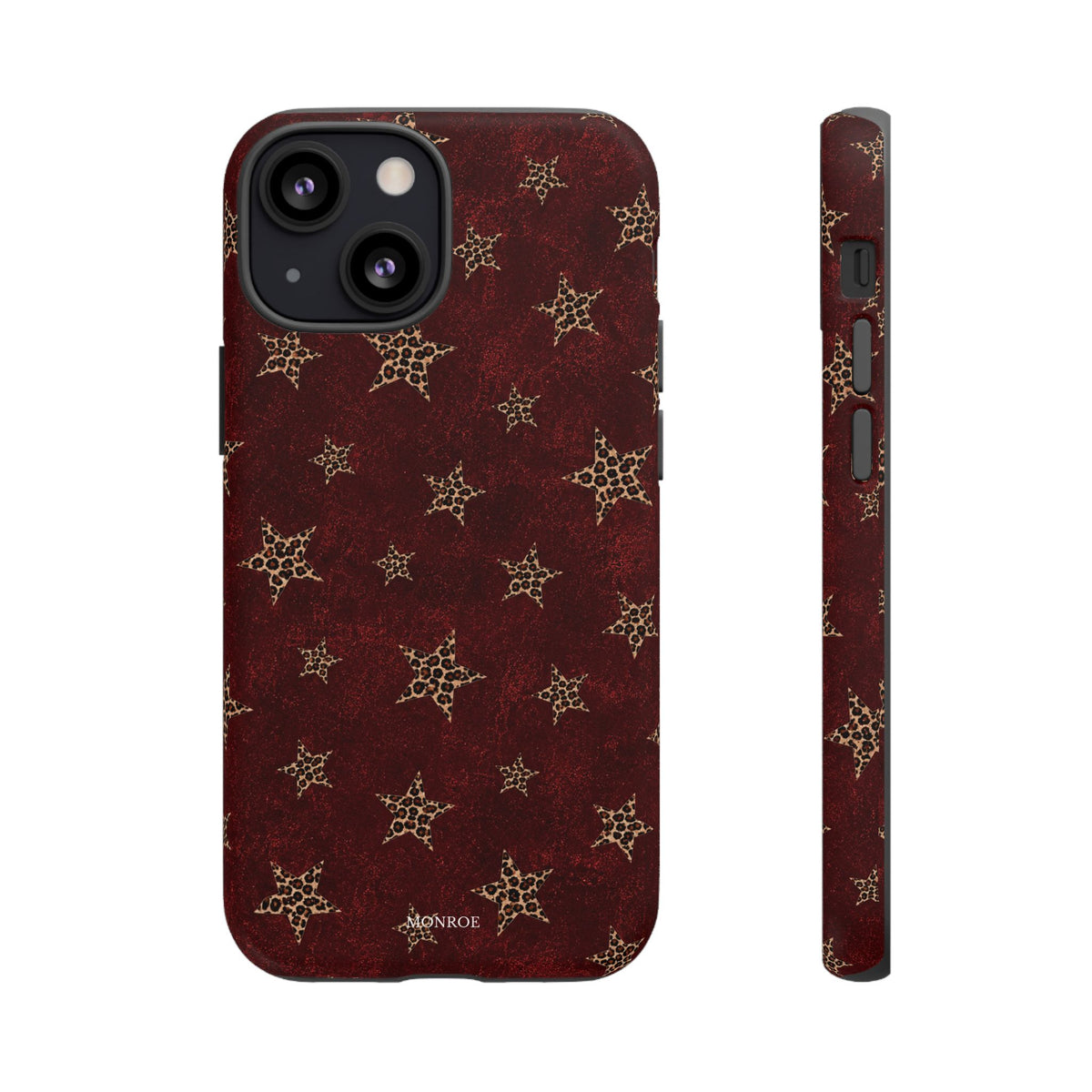 Burgundy Leopard Star Tough Case