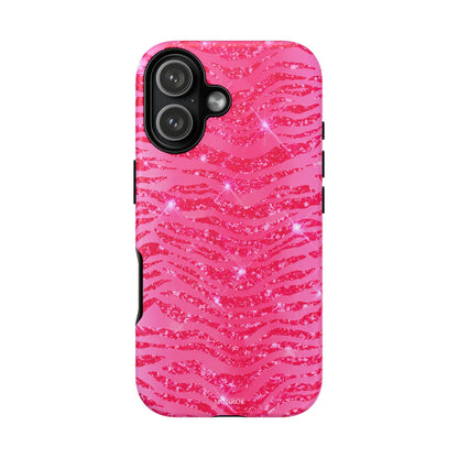 Pink Glitter Zebra Tough Case
