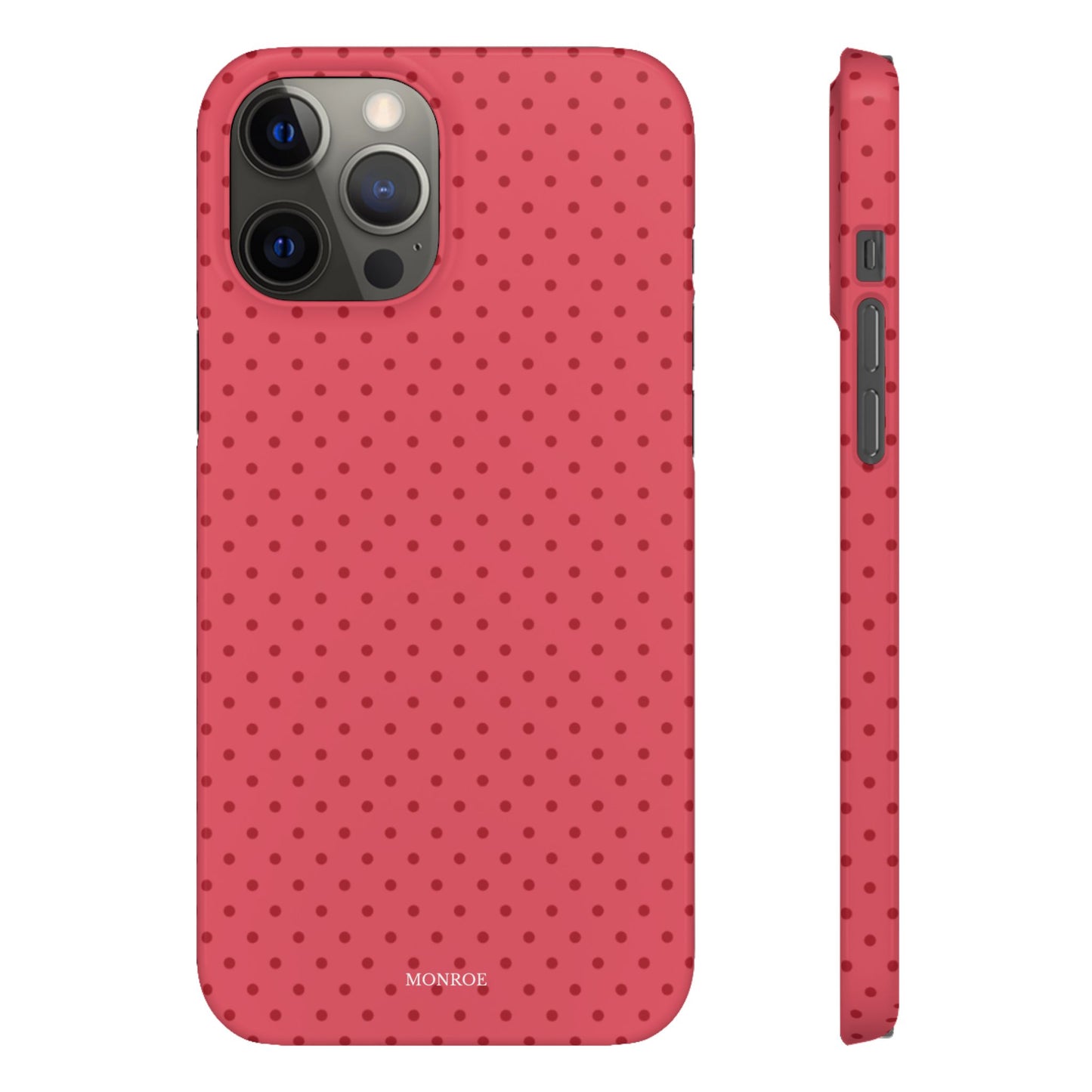 Coral Polka Dot Snap Phone Case