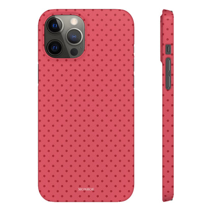 Coral Polka Dot Snap Phone Case