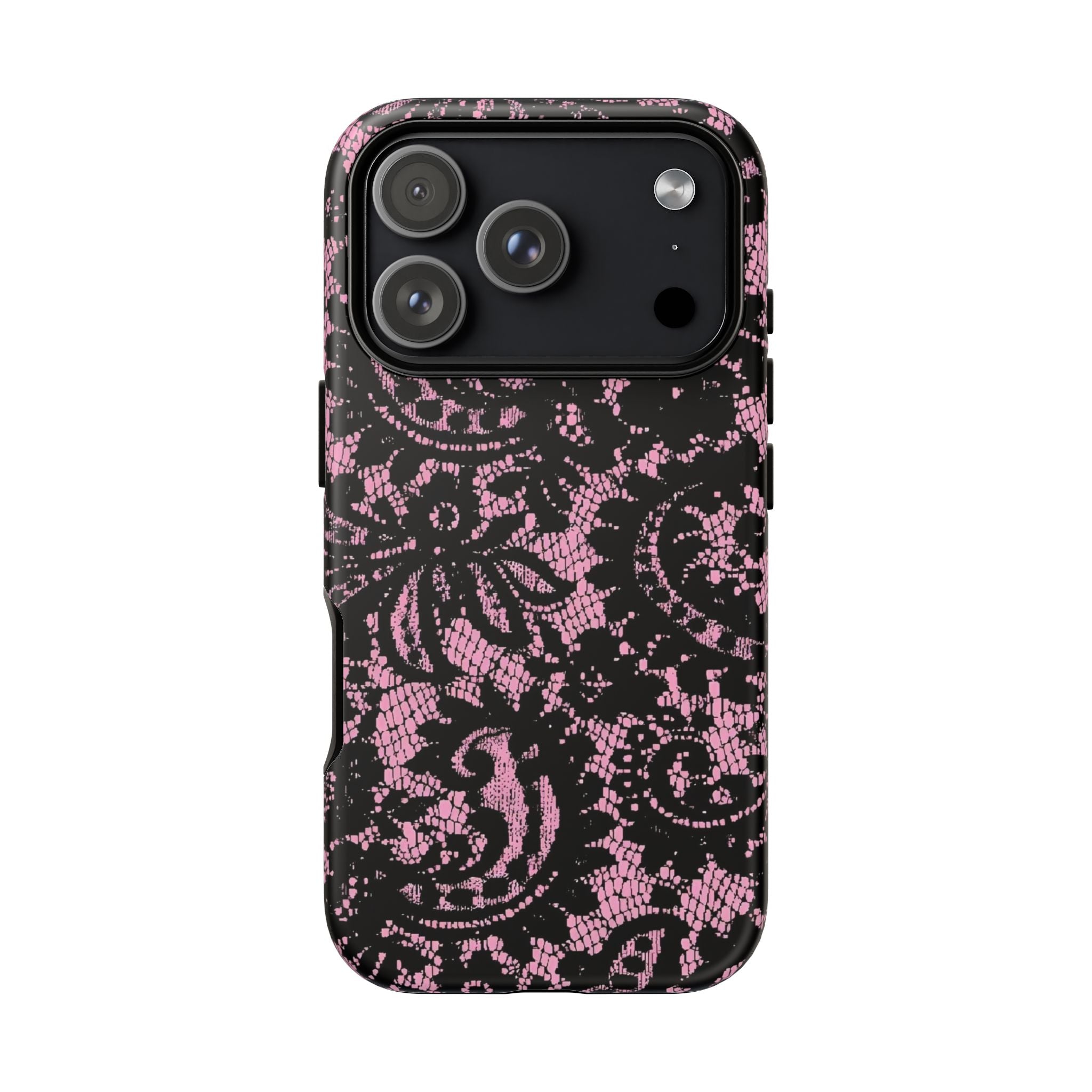 Pink Lace Pattern Tough Phone Case