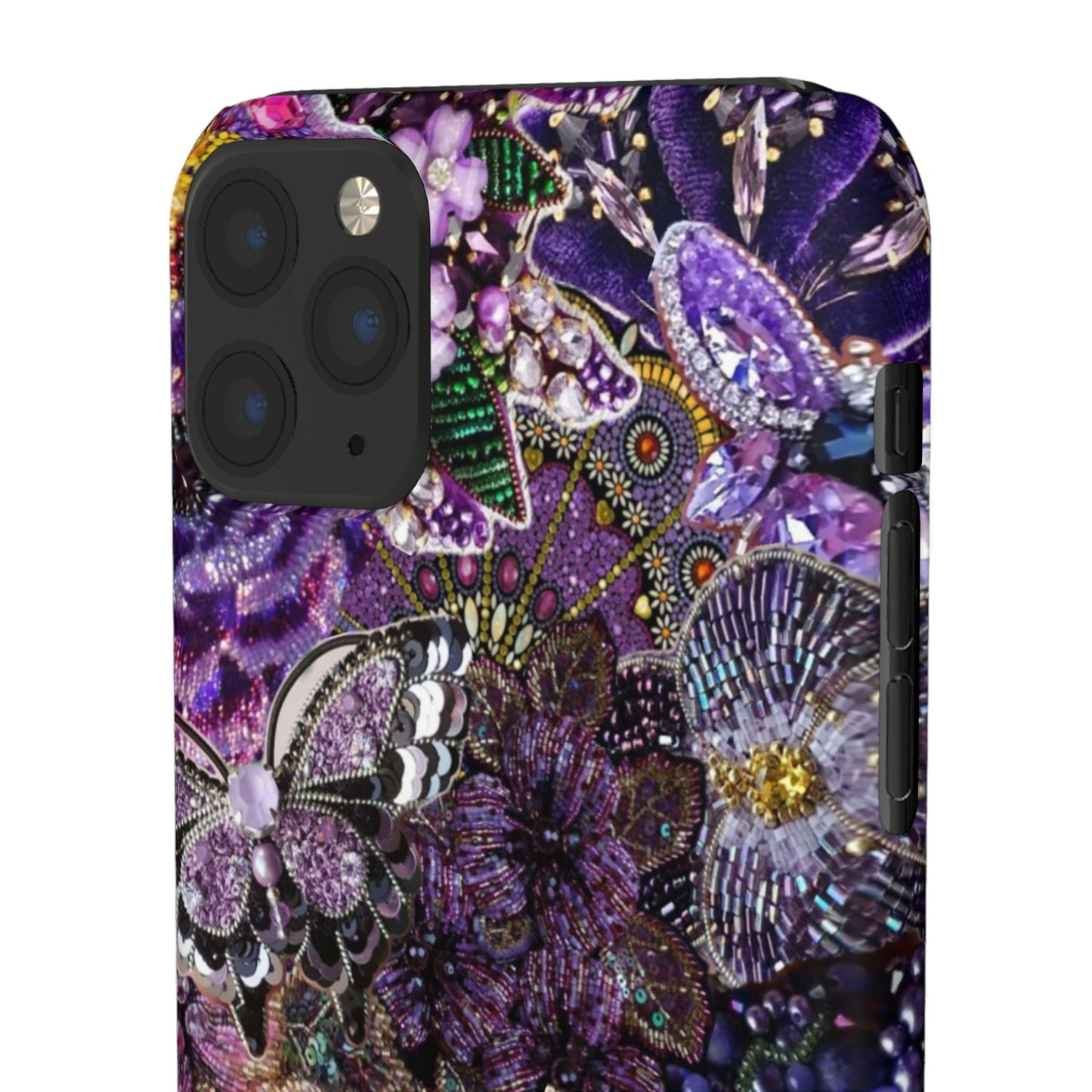 Purple Floral Butterfly Case