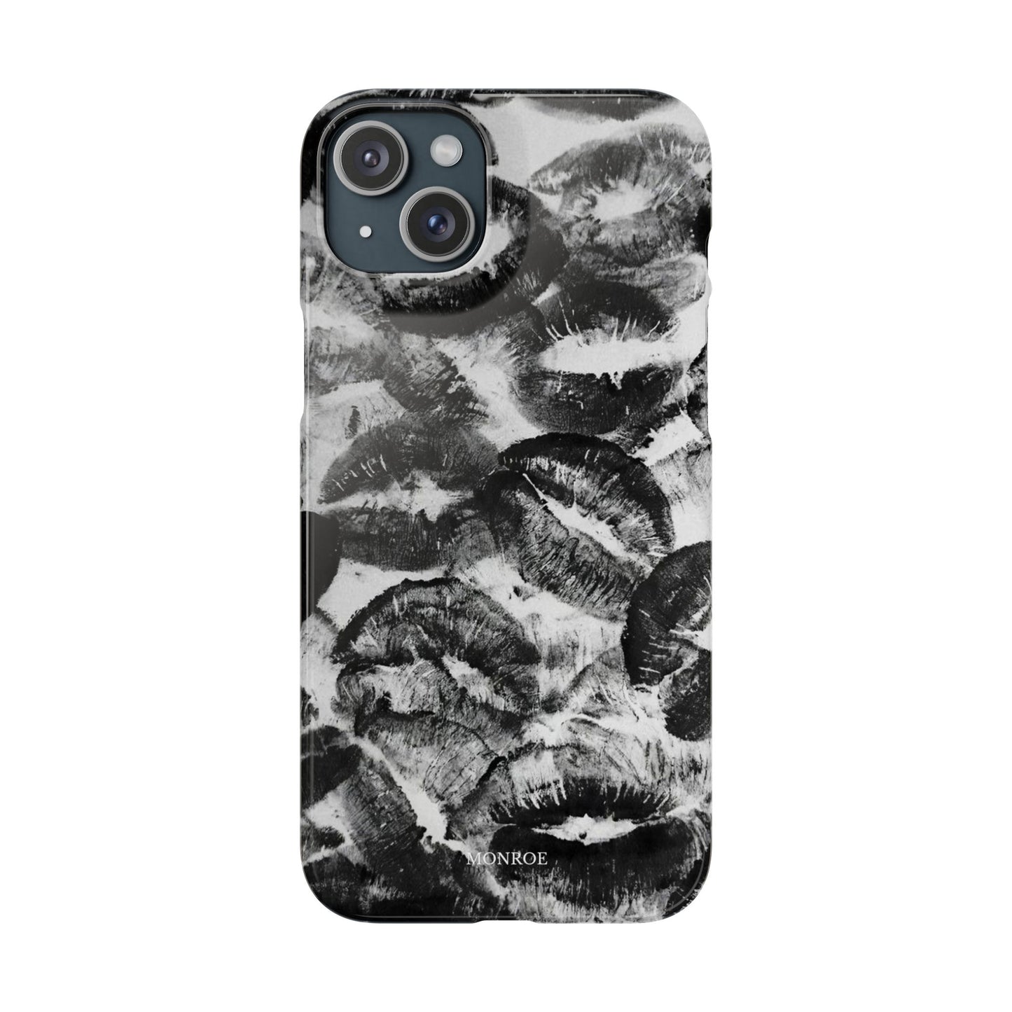 Black & White Kiss Print Case