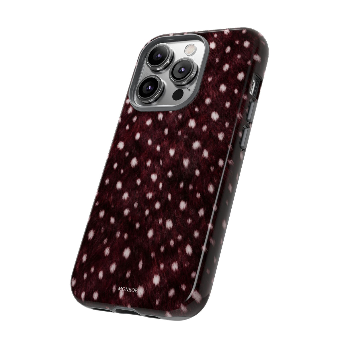 Burgundy Spotted Fur Tough Case