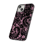 Pink Lace Pattern Tough Phone Case