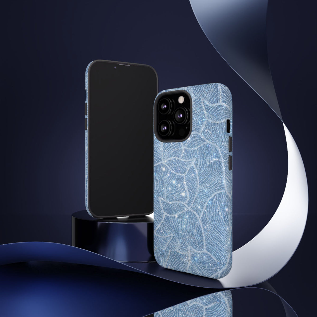 Glacier Blue Floral Tough Case