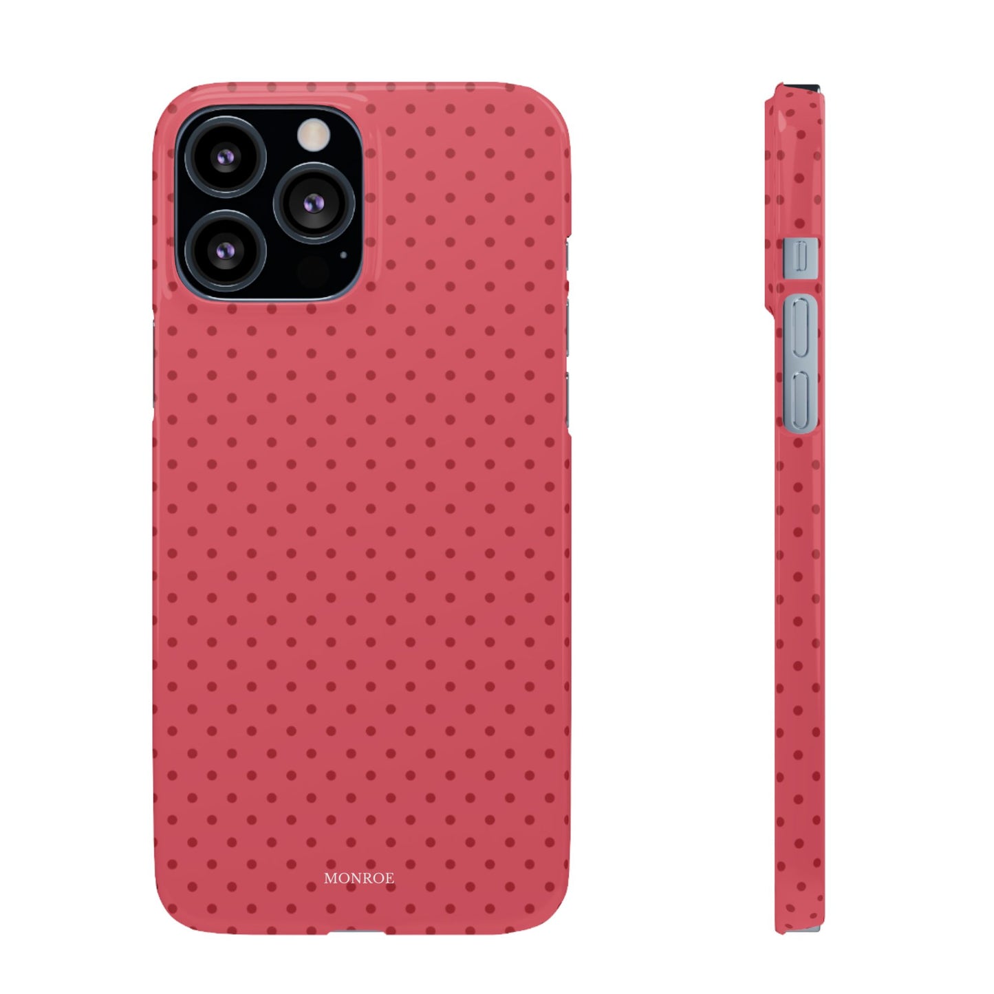 Coral Polka Dot Snap Phone Case