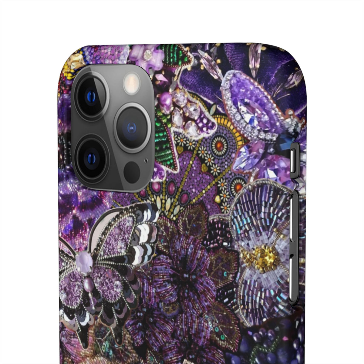 Purple Floral Butterfly Case