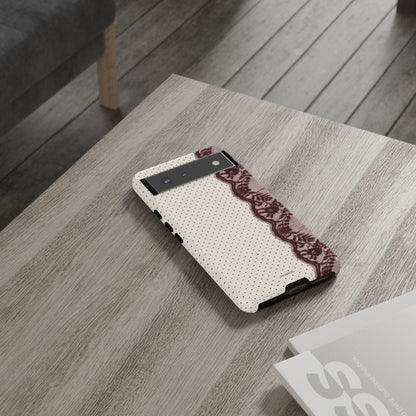 Burgundy Lace Edge Tough Case