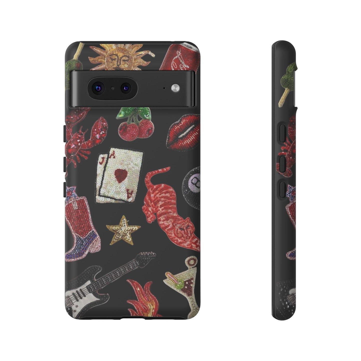 Retro Patch Motif Tough Case