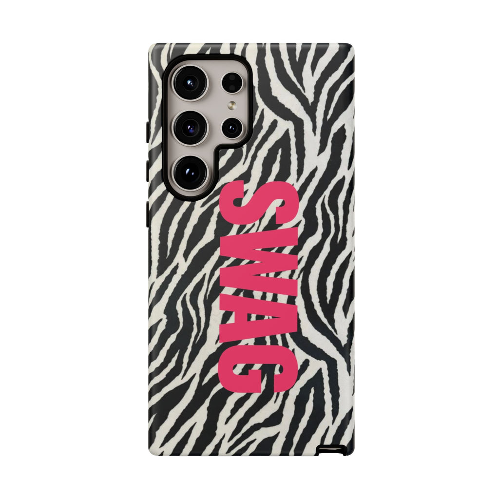 'SWAG' Zebra Print Tough Case