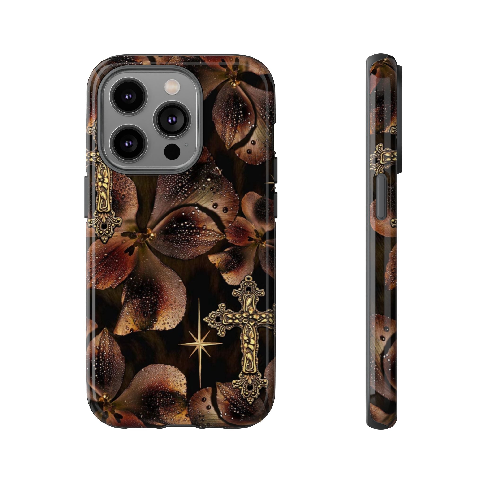Floral Cross Pattern Tough Case