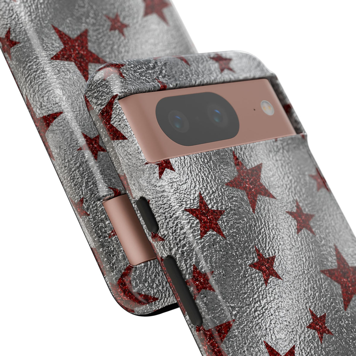 Silver Red Starry Tough Case