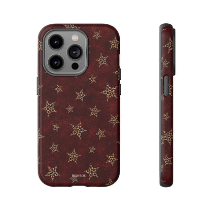 Burgundy Leopard Star Tough Case