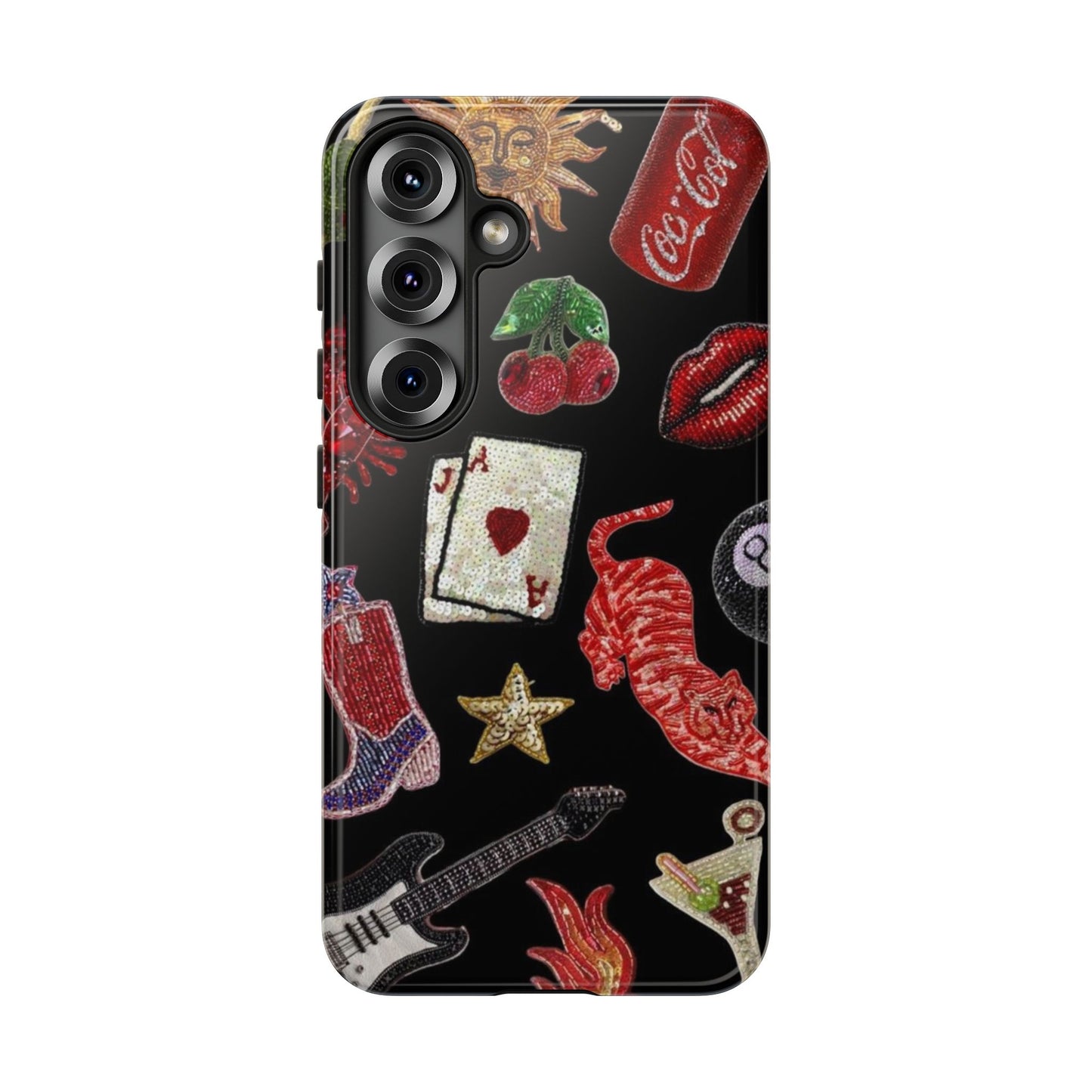 Retro Patch Motif Tough Case