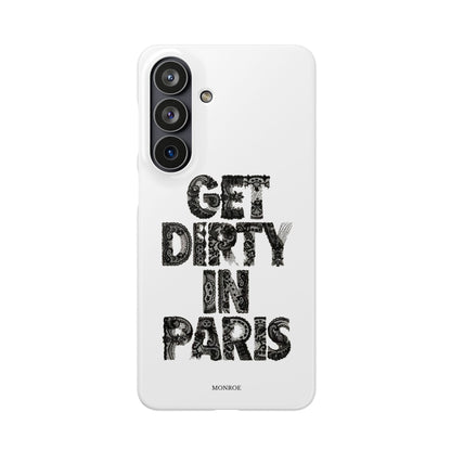 Get Dirty in Paris White Snap Case