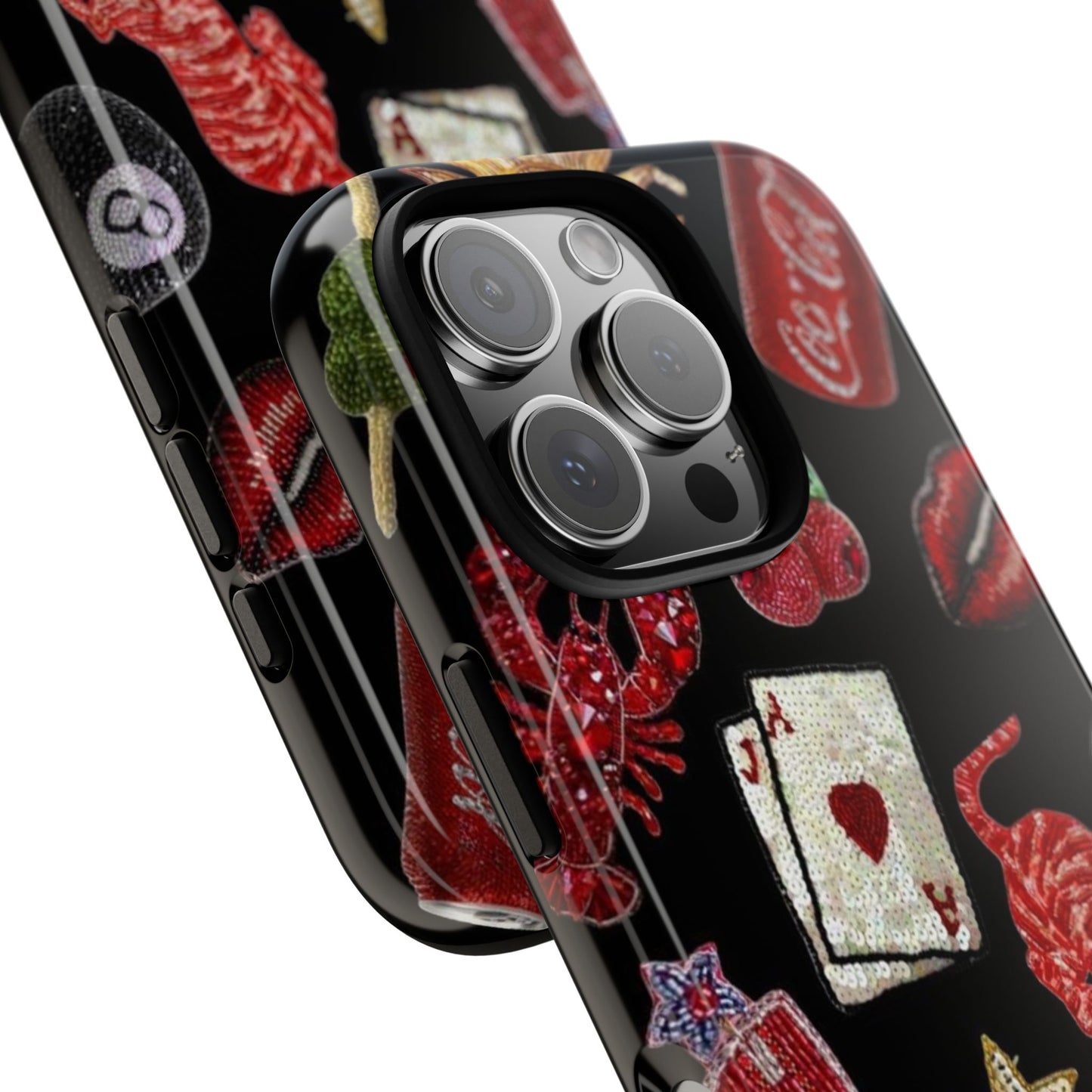 Retro Patch Motif Tough Case