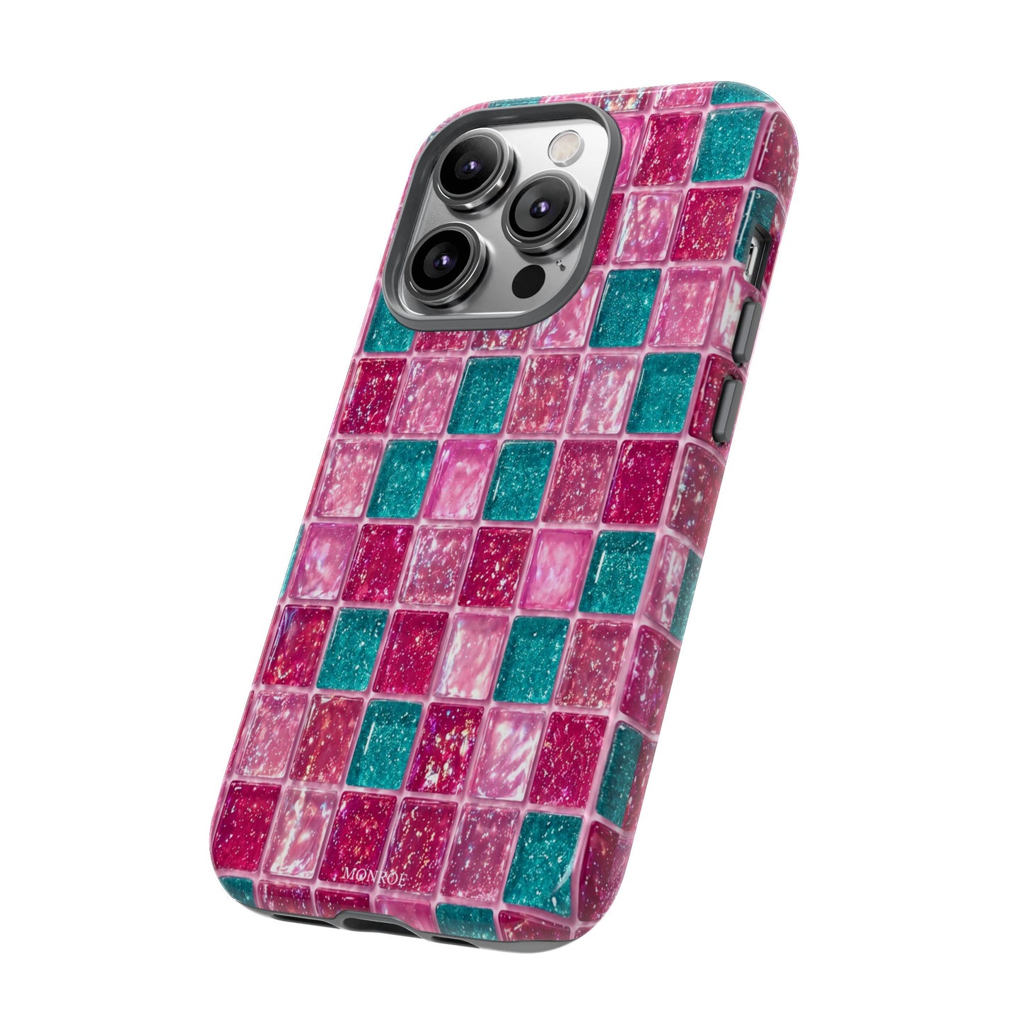 Pink Teal Mosaic Tough Case