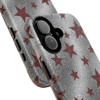 Silver Red Starry Tough Case