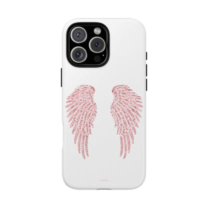 White & Pink Wings Tough Case