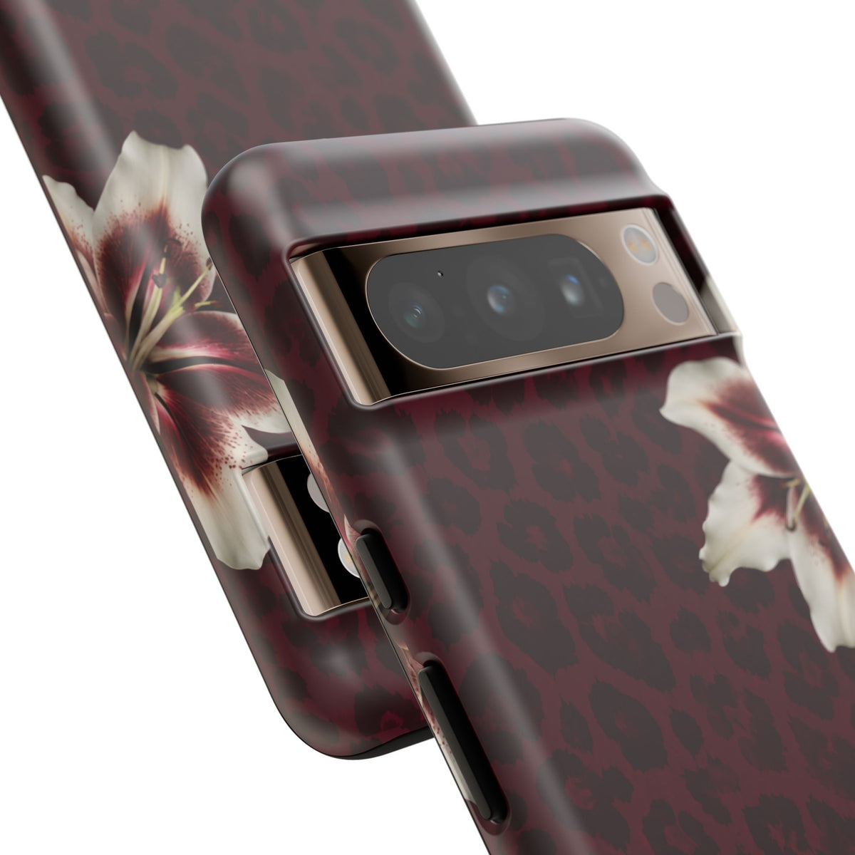 Burgundy Lily Leopard Tough Case