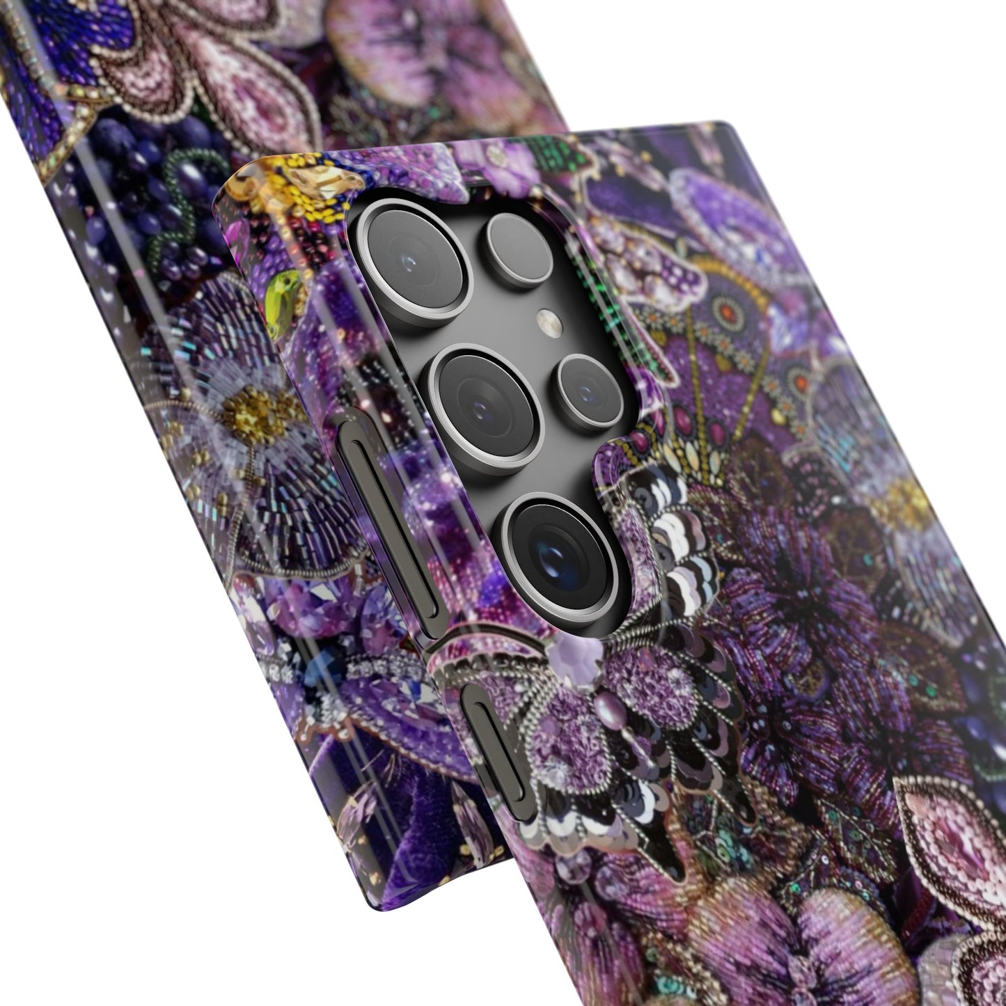 Purple Floral Butterfly Case