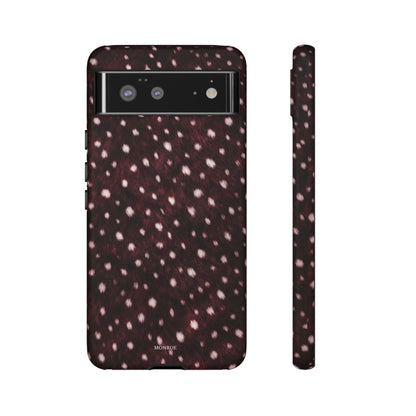 Burgundy Spotted Fur Tough Case