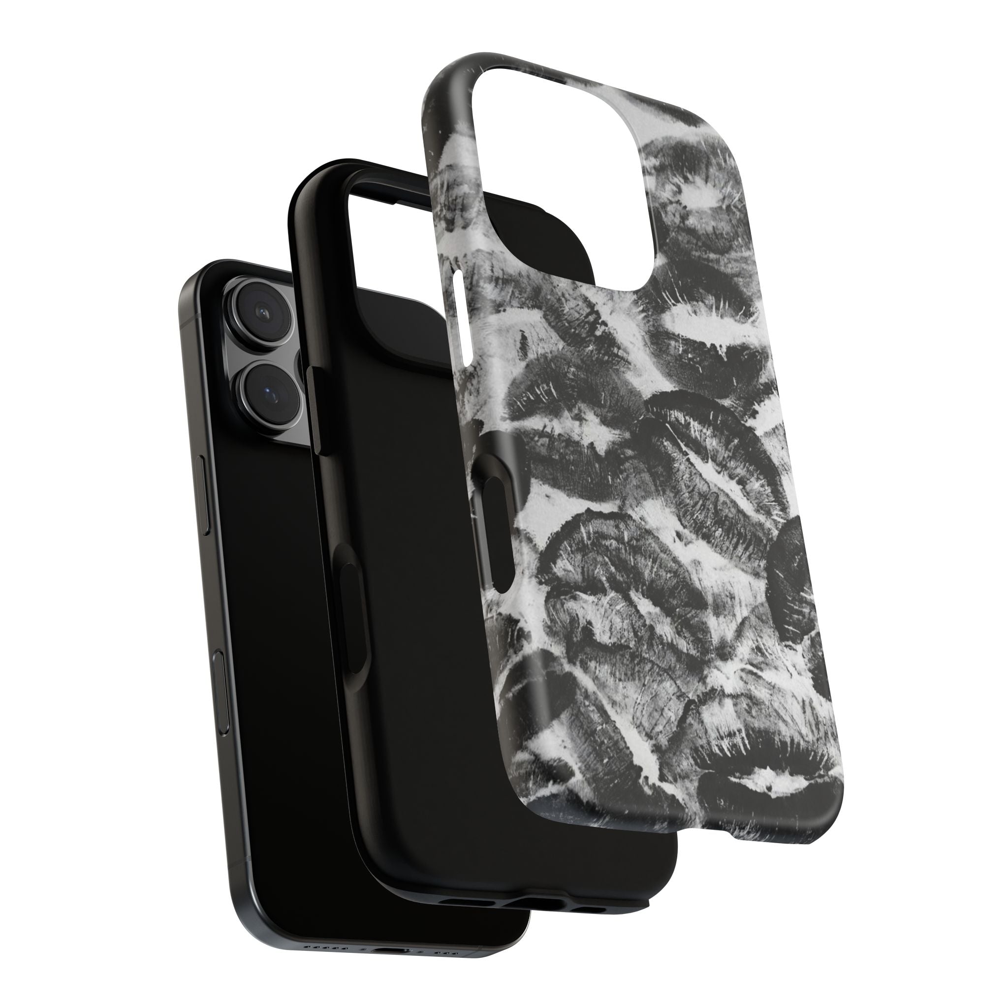Black and Kiss Design Phone Case