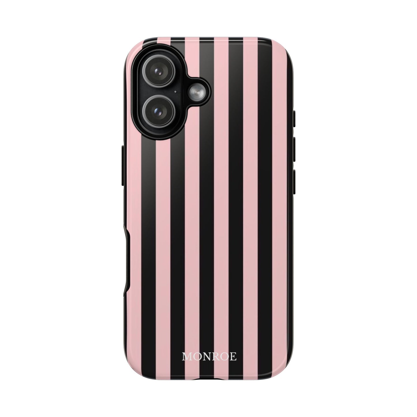 Striped Pink & Black Tough Case