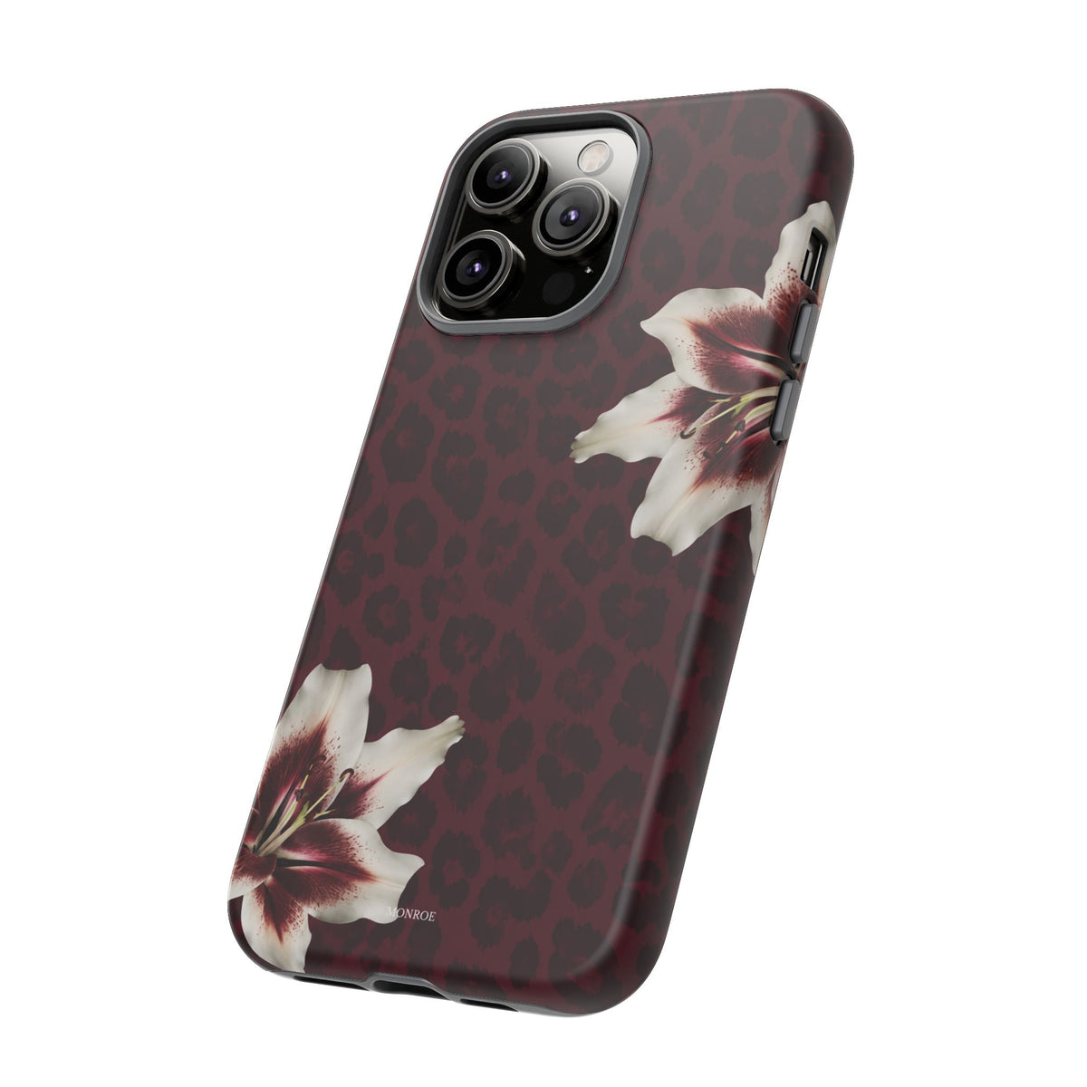 Burgundy Lily Leopard Tough Case