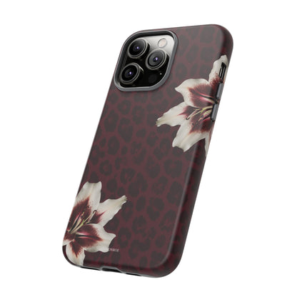 Burgundy Lily Leopard Tough Case