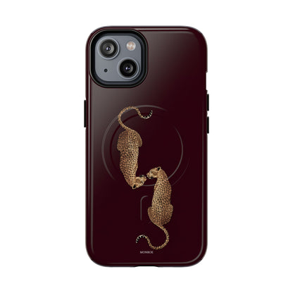 Burgundy Leopard Duo MagSafe Case