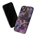 Purple Fleur-de-Lis Floral Tough Phone Case