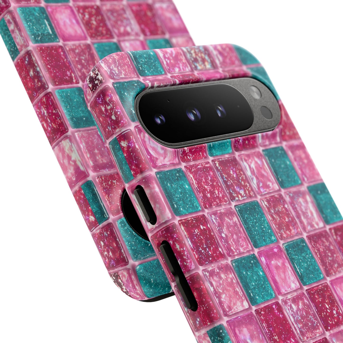 Pink Teal Mosaic Tough Case