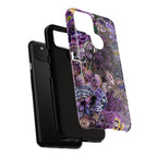 Purple Fleur-de-Lis Floral Tough Phone Case