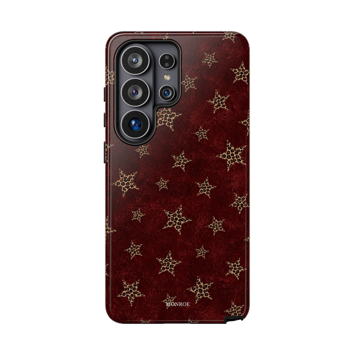 Burgundy Leopard Star Tough Case