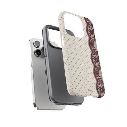 Burgundy Lace Edge Tough Case