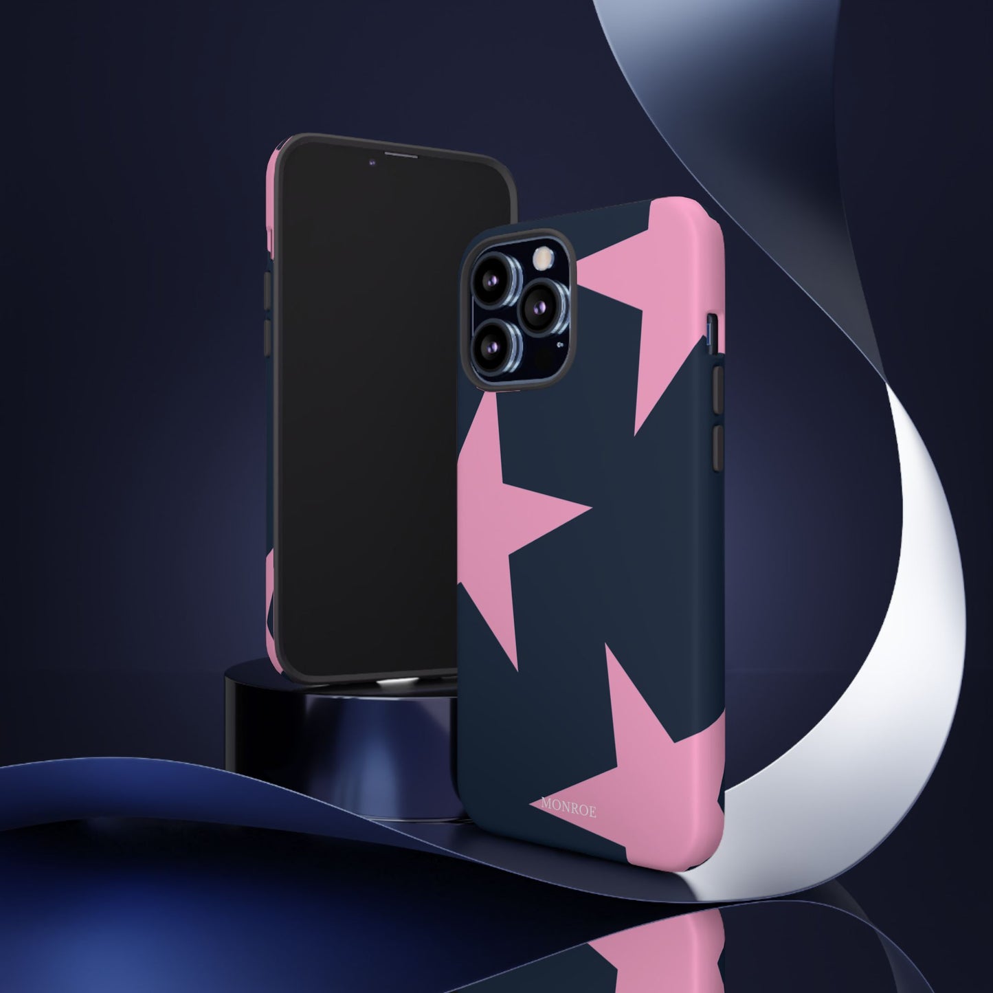 Navy & Pink Star Tough Cover