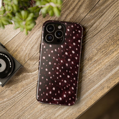 Burgundy Spotted Fur Tough Case