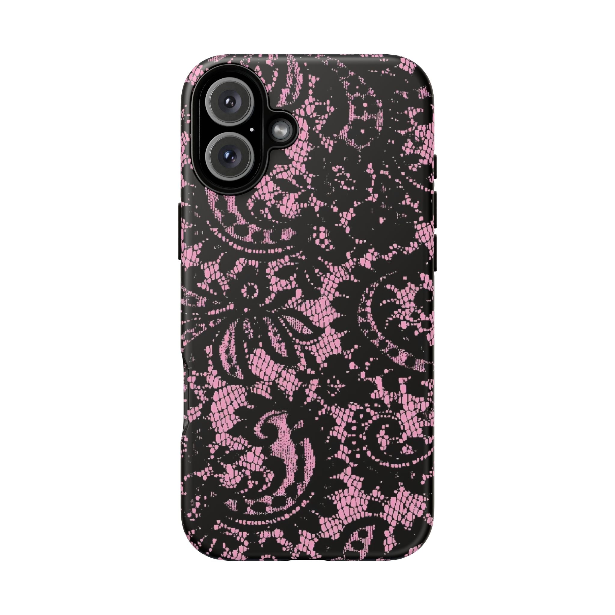 Pink Lace Pattern Tough Phone Case