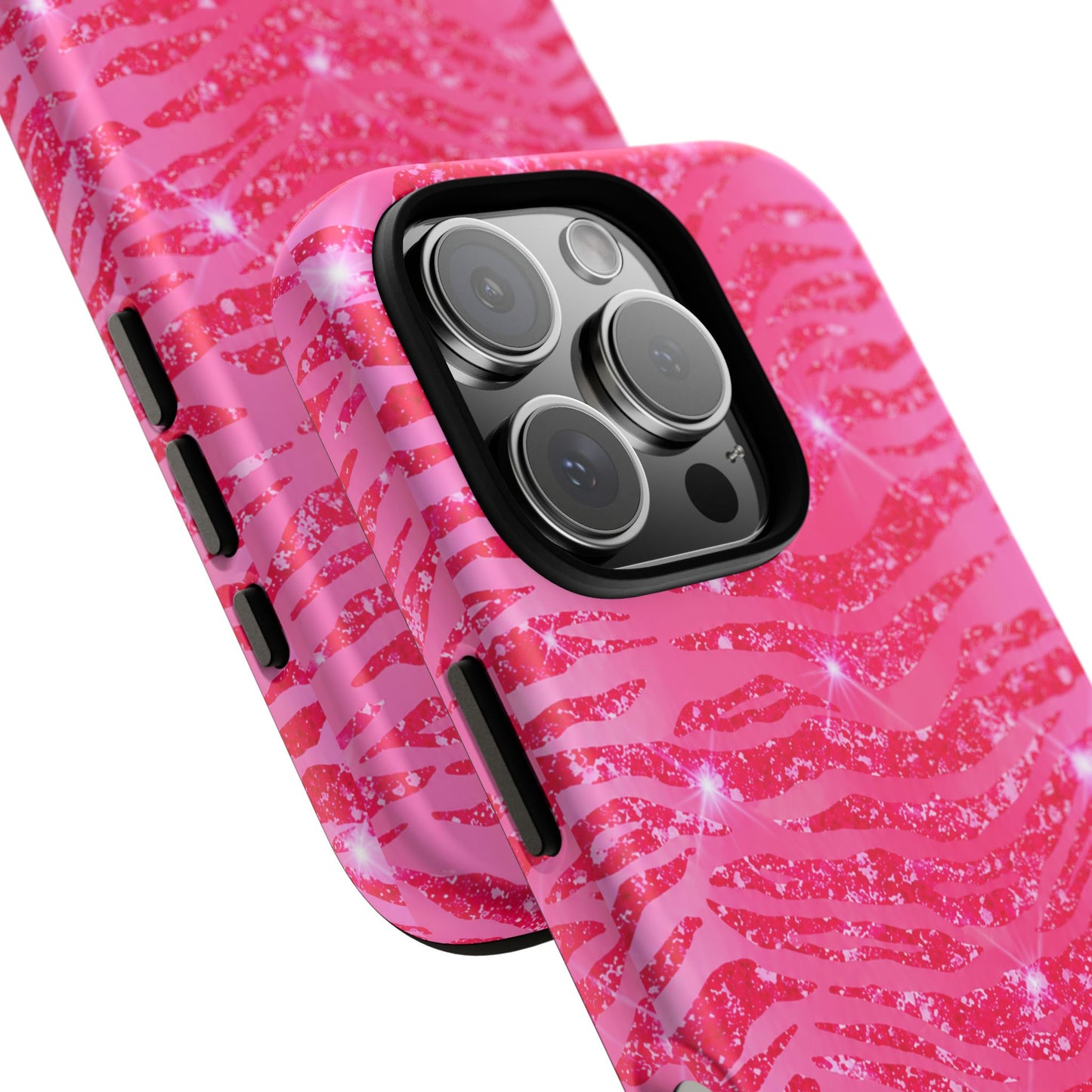 Pink Glitter Zebra Tough Case