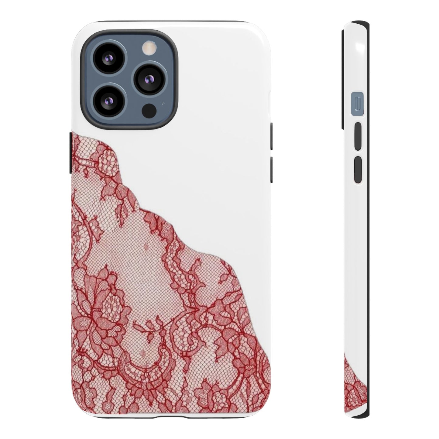 Red Lace Edge Tough Phone Case