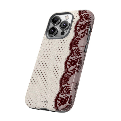 Burgundy Lace Edge Tough Case